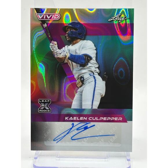 2024 Leaf Vivid Kaelen Culpepper Rookie Blue Lava Auto 1/5 SP Minnesota Twins RC - Picture 1 of 2